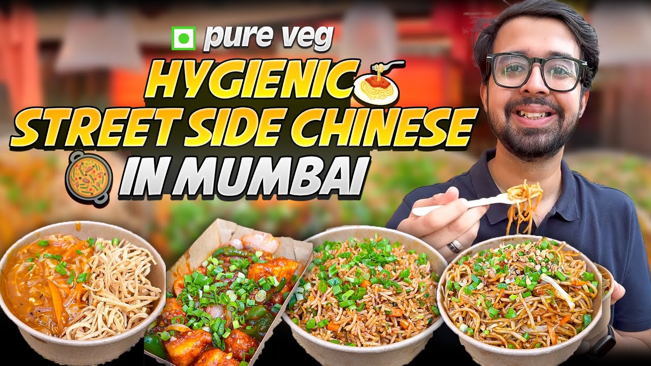 Pure Veg Hygienic Street Side Chinese Of Mumbai | Bandra carter Road Street Food | Spicy Chinese |