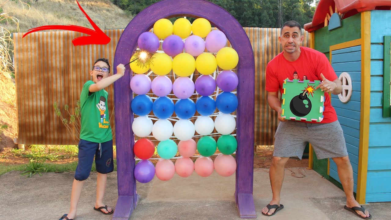 SUPER DESAFIO ESTOURANDO BALÃO NO POP IT GIGANTE