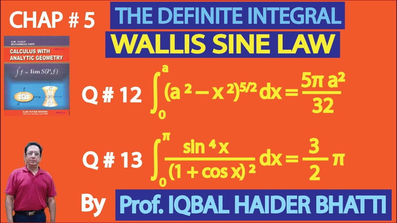 Ch#5|The Definite Integral| Exercise 5.4 Q12 & 13 |Calculus & Analytic Geometry by SM Yusuf Lec 34