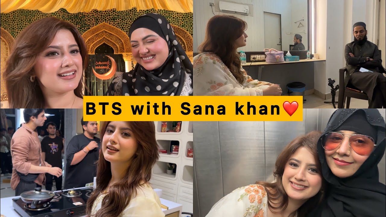 BTS with Sana Khan (Vlog) ❤️| Arishfa khan 