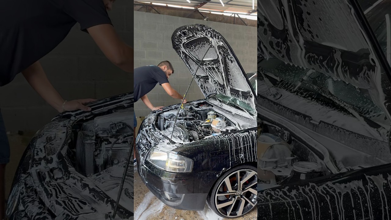 Limpeza detalhada motor gol g4 #foryou #fyp #lavajato #esteticaautomotiva #limpeza #motor #viral