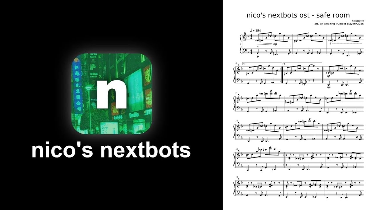 nico's nextbots - safe room piano arrangement