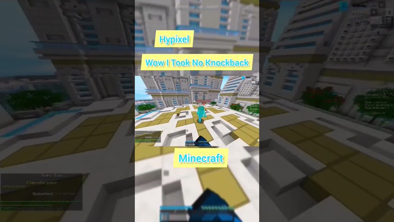 Wow i took no KB!! #shorts #minecraft #hypixel #sumo