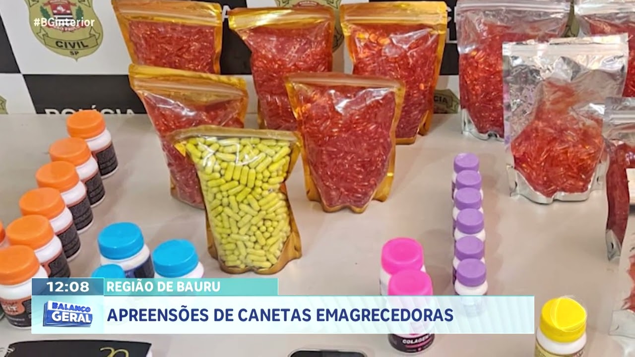 Região de Bauru: apreensões de canetas emagrecedoras