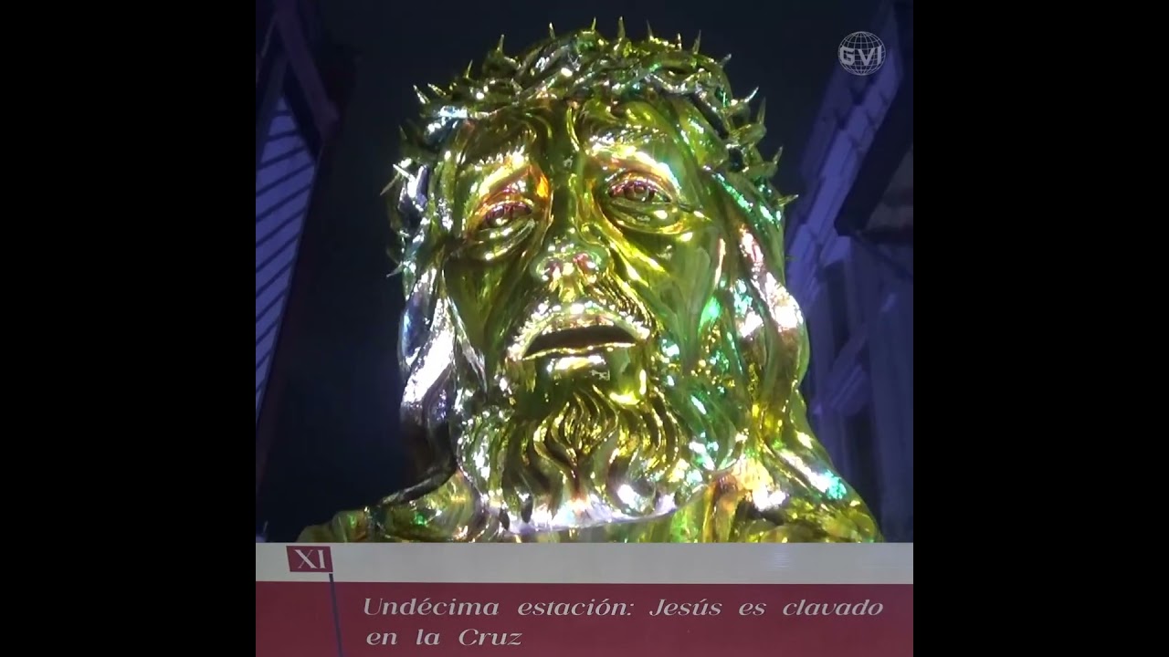Und&eacute;cima estaci&oacute;n: Jes&uacute;s es clavado en la cruz  #pasto  #sendadefe #semanasanta2025