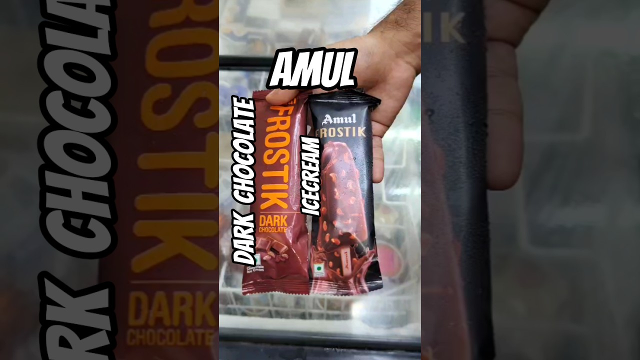 DARK CHOCOLATE V/S REGULAR FROSTIK ICE CREAM 🍦#amul #chocolateicecream #darkchocolate