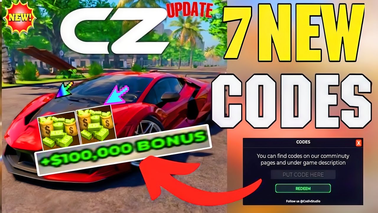 ⚠️ОБНОВЛЕНИЕ!💥КОДЫ⚠️ КОДЫ ДЛЯ CAR ZONE RACING В ROBLOX (ЯНВАРЬ 2026) - КОДЫ ДЛЯ CAR ZONE RACING