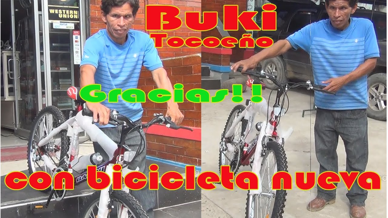 El Buki Tocoeño con bicicleta nueva... gracias a un amigo suscriptor