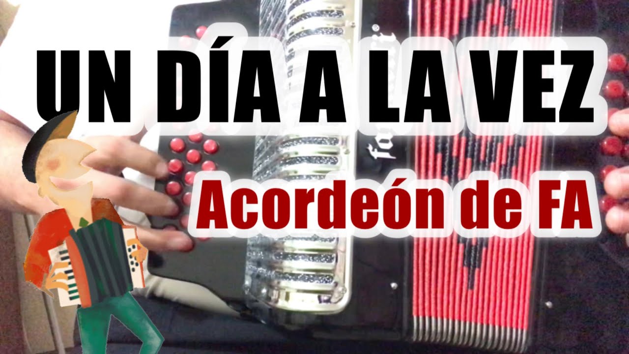 🔥Un día a la vez 🚀Acordeón de FA tono de FA Instruccional muy Fácil 🎉