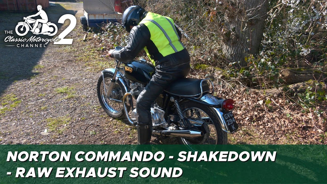 Following the Norton Commando on our camera bike - raw exhaust sound