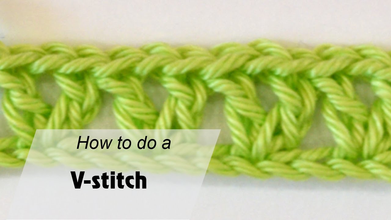 How to Crochet a V-stitch - Crochet for beginners