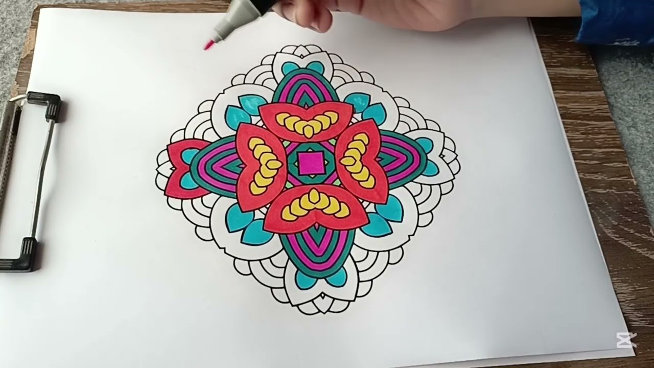 Relaxing Mandala coloring🌸💫