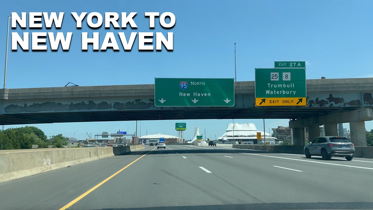 Driving from New York City to New Haven Connecticut - Grand Central Pkwy, Whitestone Expwy,  I-95 N