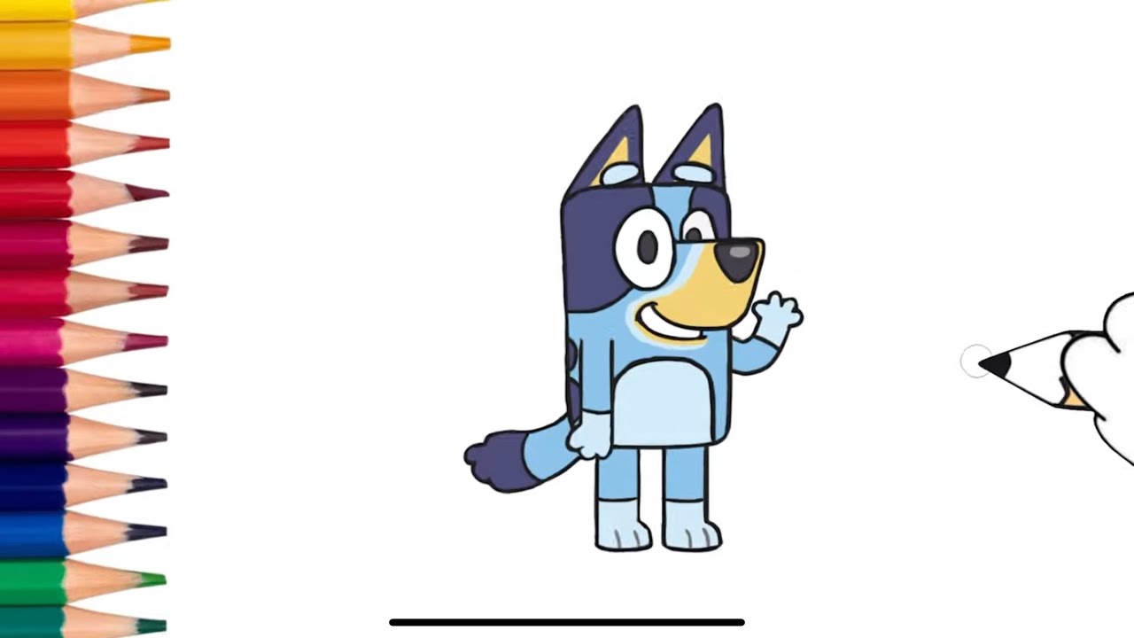 How to Draw BLUEY | Easy Step by Step Drawing Tutorial