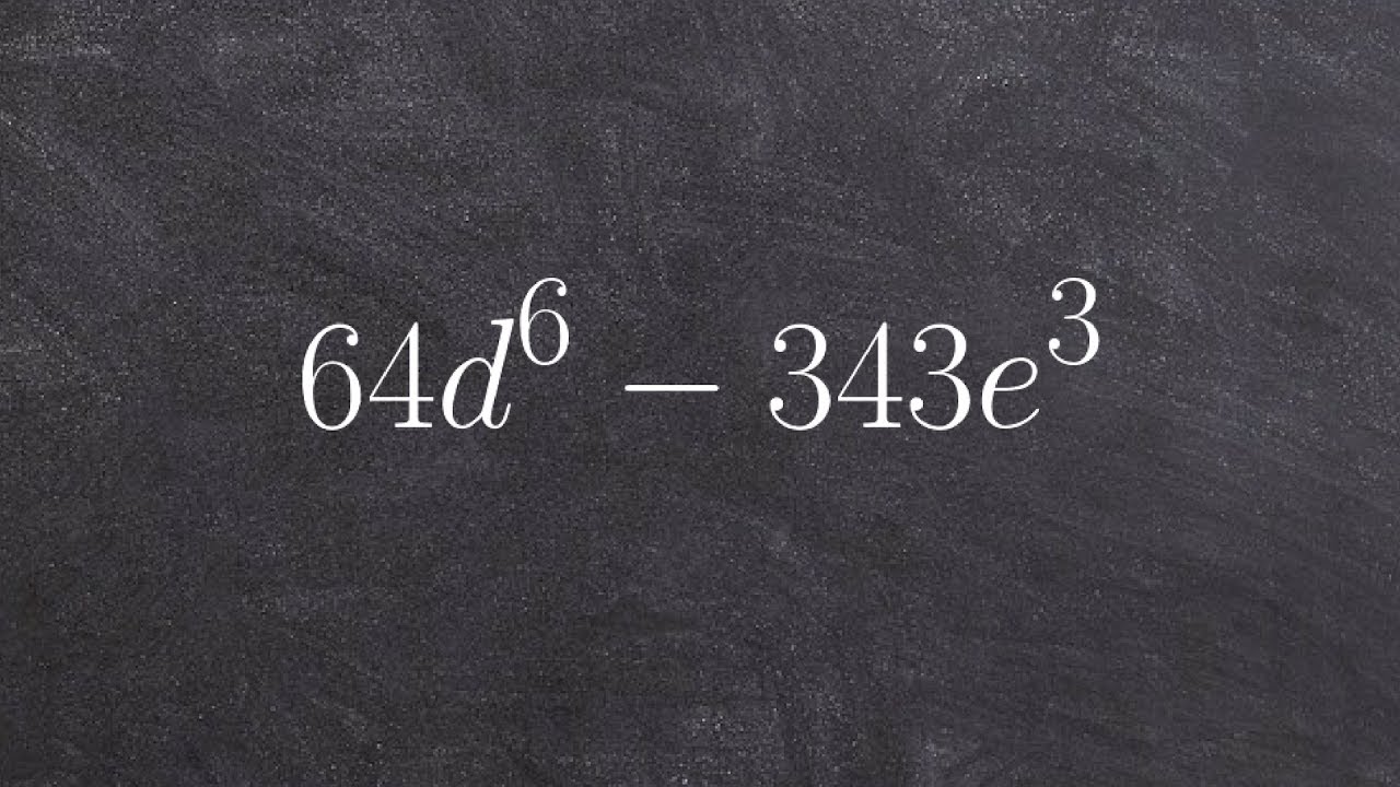 Factoring a binomial using the difference of two cubes