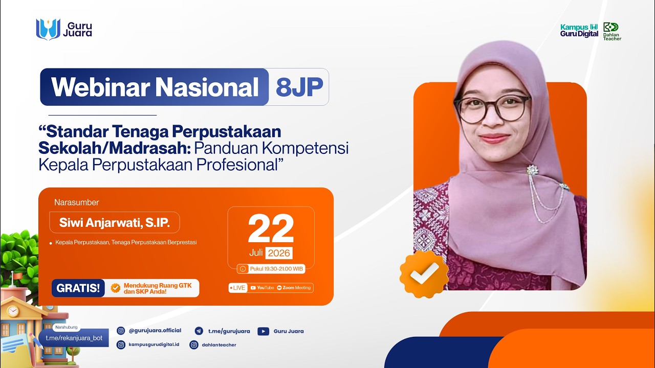 Webinar Tenaga Perpustakaan Sekolah/Madrasah: Panduan Kompetensi Kepala Perpustakaan Profesional