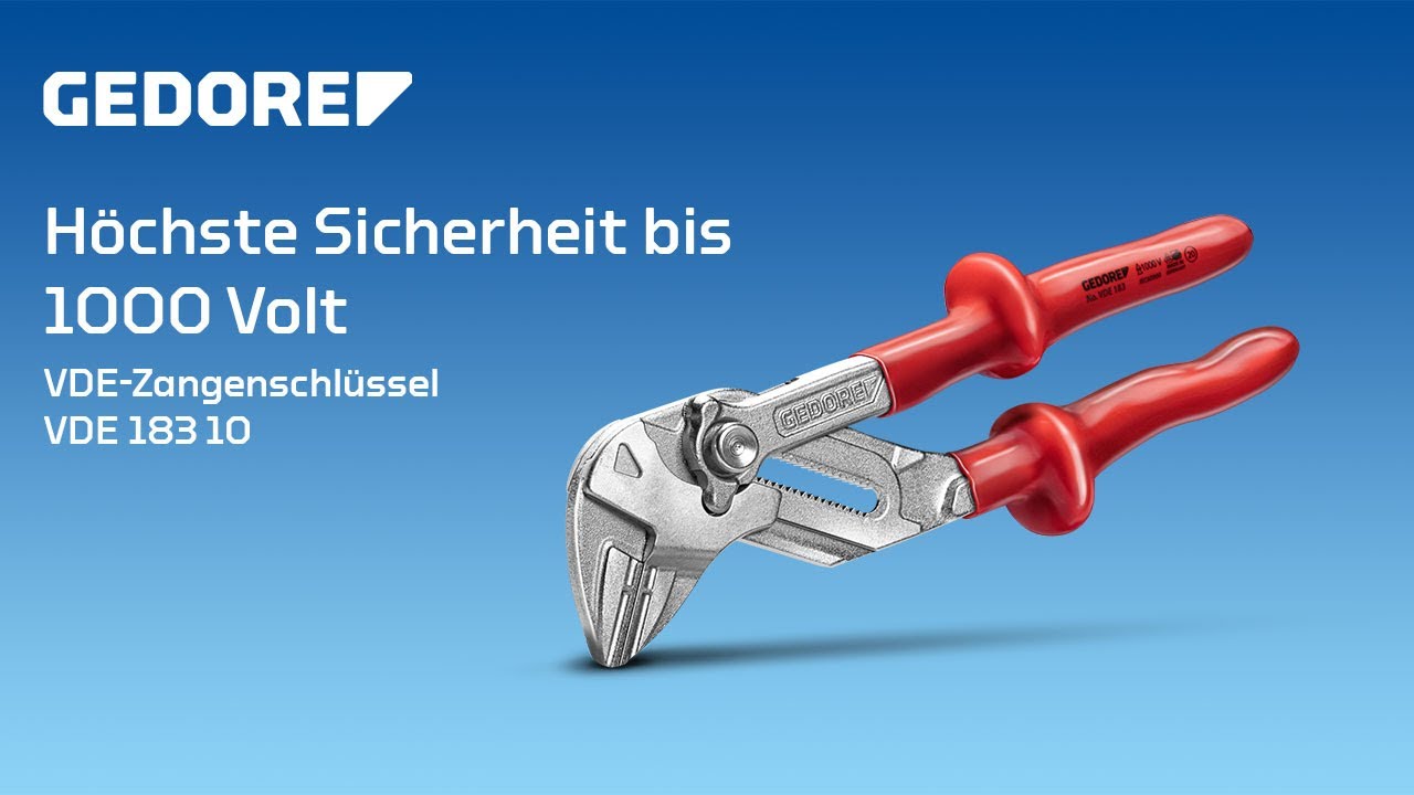 H&ouml;chste Sicherheit bis 1000 Volt | VDE-Zangenschl&uuml;ssel 183 10 von GEDORE