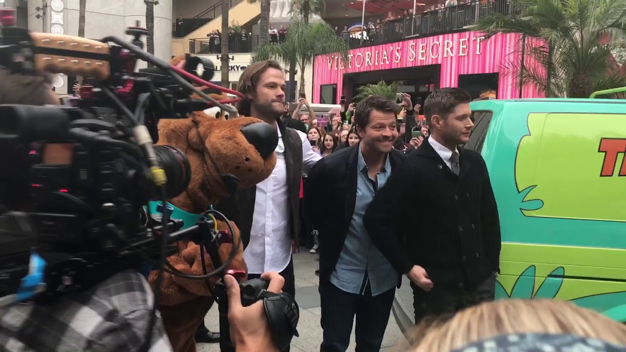 Jensen Ackles Jared Padalecki Misha Collins outside PaleyFest 2018