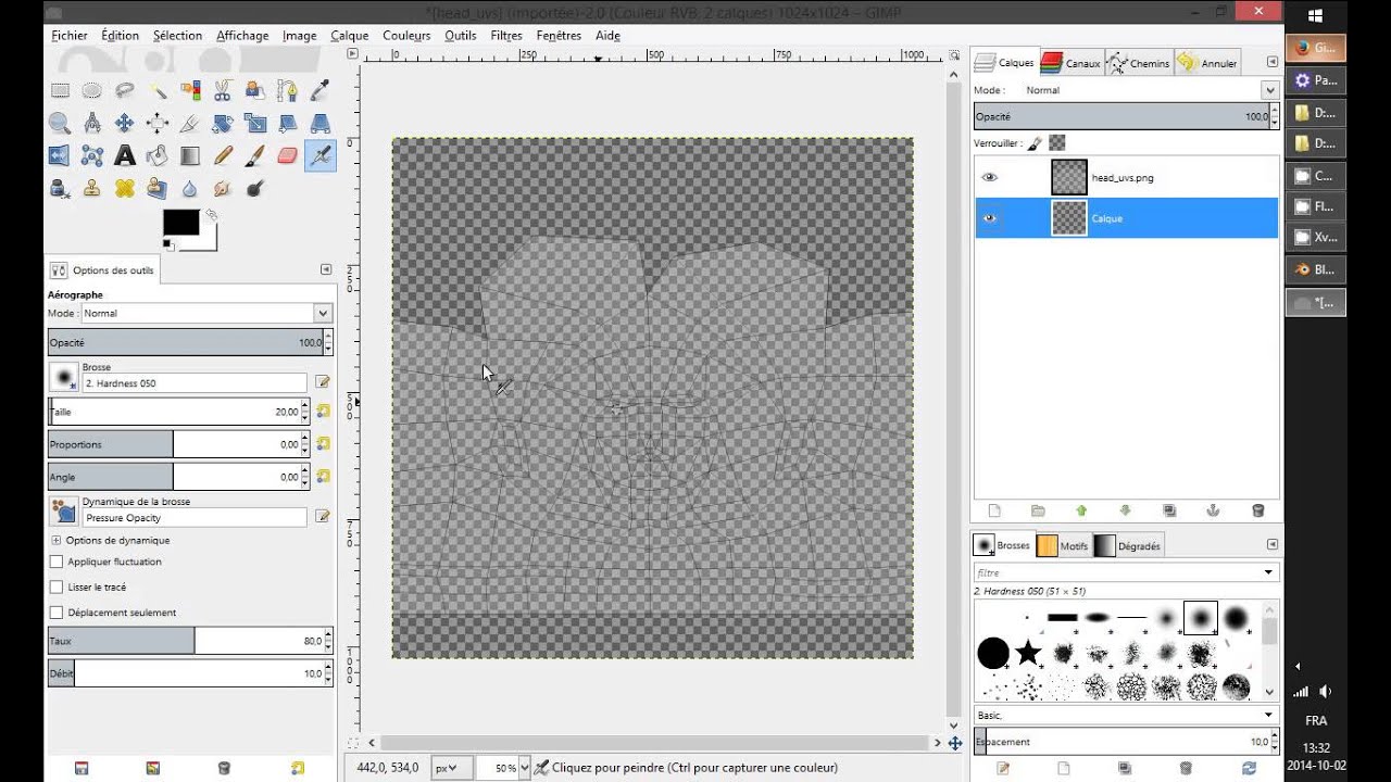 Rendering a UV template to make a (really ugly) texture