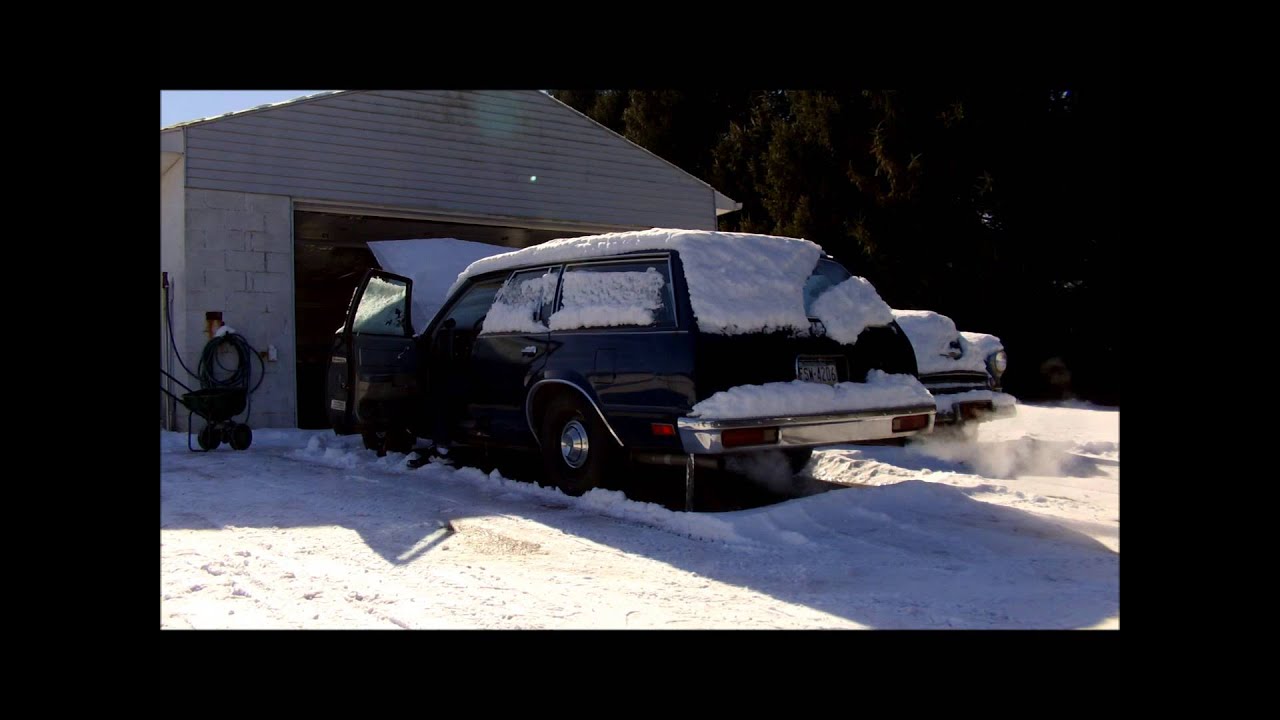 1979 Chevy Malibu Wagon 350 Snowy Old Start / Cold Start