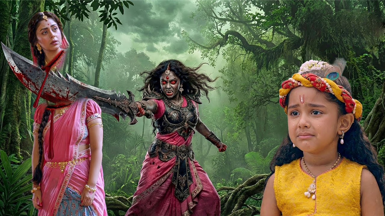 माता यशोदा का भयानक रूप देख कान्हा डर गये। यशोमति मैय्या के नंदलाला | #krishna Leela