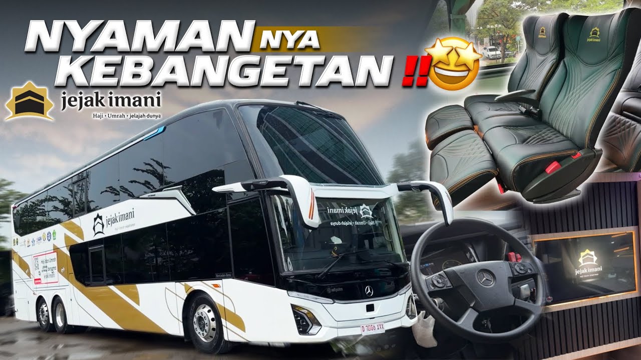 REKOR BUS PALING KEREN UNTUK JAMAAH HAJI & UMRAH‼️ jejak imani Bus Double Decker