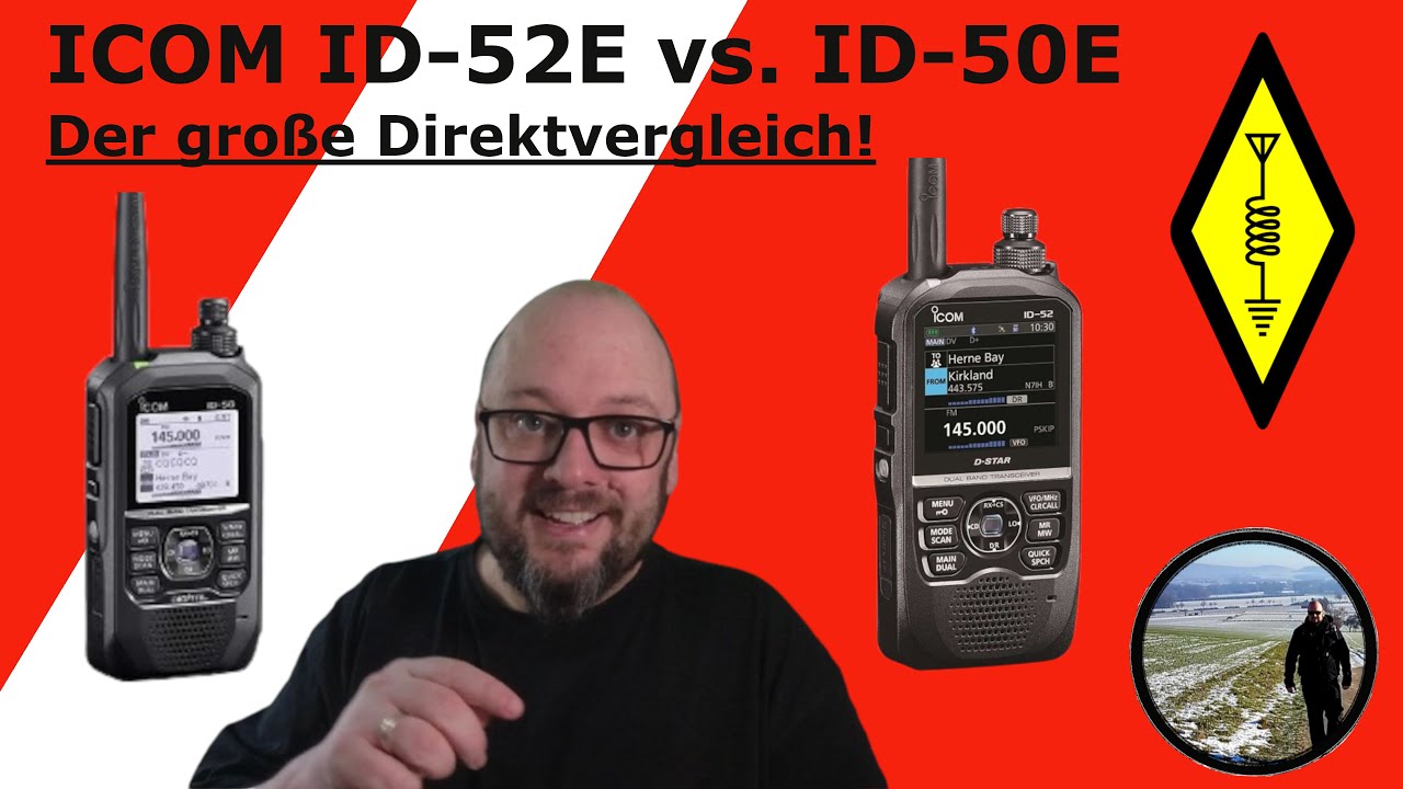ICOM ID-52E vs. ID-50E! Direktvergleich. #icom #amateurfunk #cbfunk #pota #sota #hamradio
