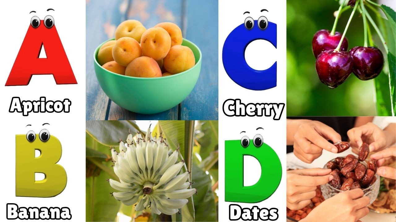 Phonics Song - ABC Fruits Song | A is for Apricot | Toddlers learning alphabet A to Z | ABC Song