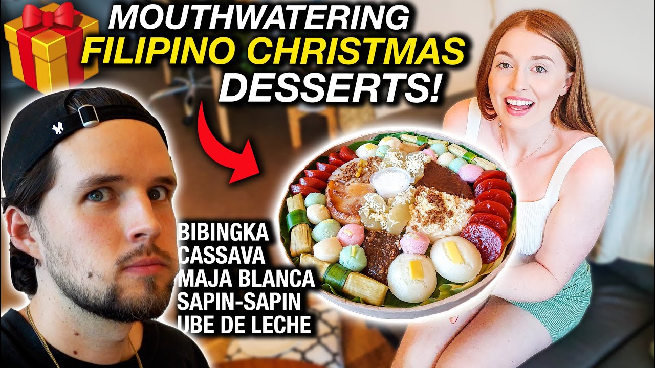 Trying Traditional FILIPINO CHRISTMAS DESSERTS FAVOURITES! (Bibingka, Cassava, Sapin-Sapin & more)