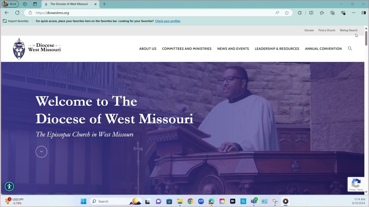 Secondary Navigation: Navigating the New Diocese of West Missouri Website