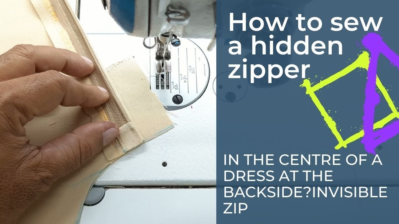 How To Sew A Hidden Zipper In The Centre Of A Dress At The Backside? Invisible Zip 💃 Tips And Tricks