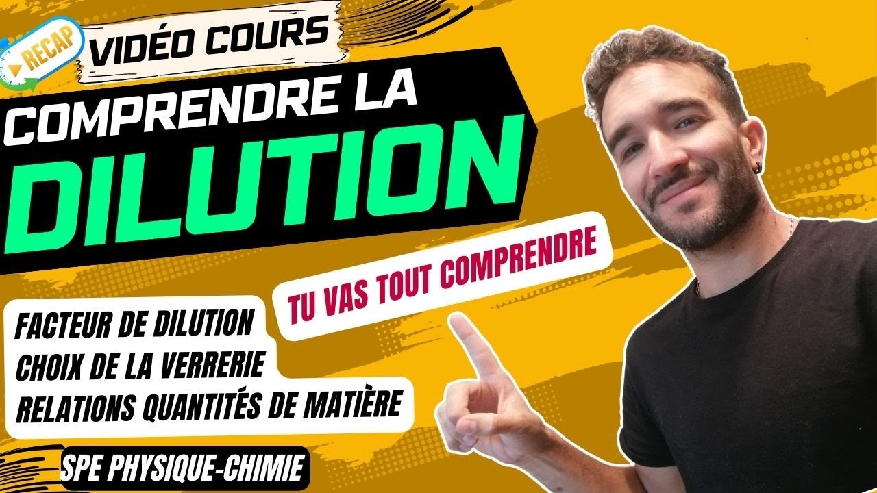 [1ERE, TERM SPÉ PHYSIQUE CHIMIE] COMPRENDRE LA DILUTION / FACTEUR DE DILUTION / CHOIX DE LA VERRERIE