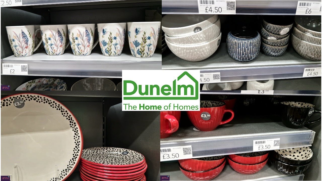 New Arrival Dinner Set/Plates/Mugs/Bowls/Cup Come & Shop With Me At Dunelm Store 2024 January