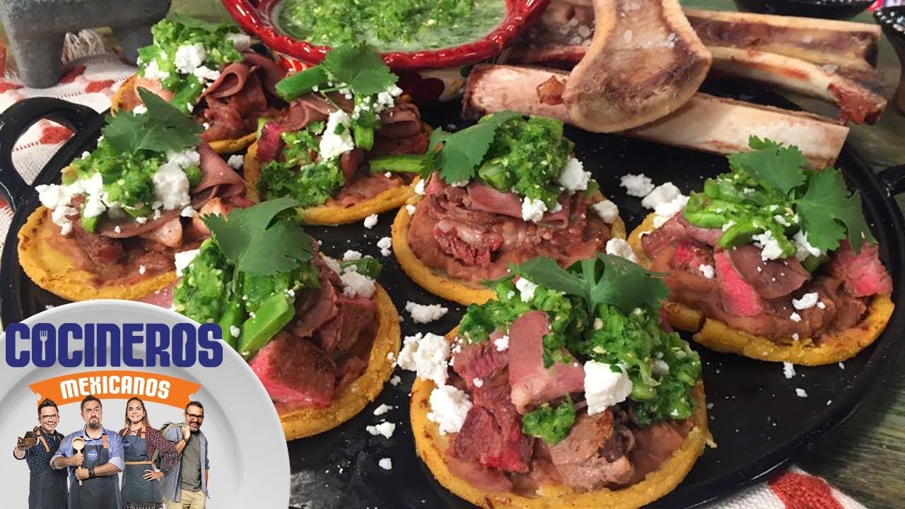 Receta: Pellizcadas con rib eye y tuétano | Cocineros Mexicanos