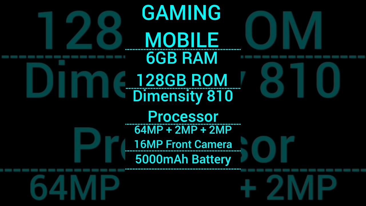 🔥🔥6GB RAM 128GB ROM🔥🔥Dimensity 810 Processor | 64MP + 2MP + 2MP | 16MP Front Camera |5000mAh Battery
