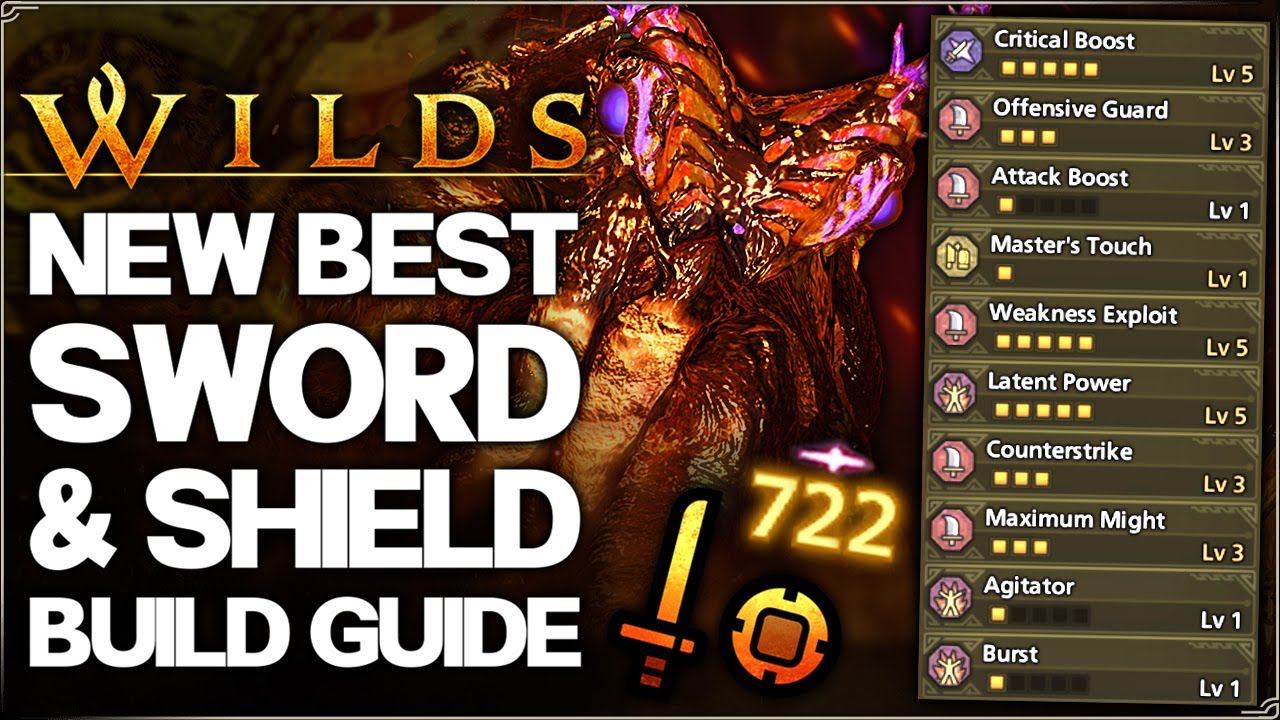 Monster Hunter Wilds - New Best OP Sword & Shield Build - Highest Damage - Arch Nu Udra Set Guide!