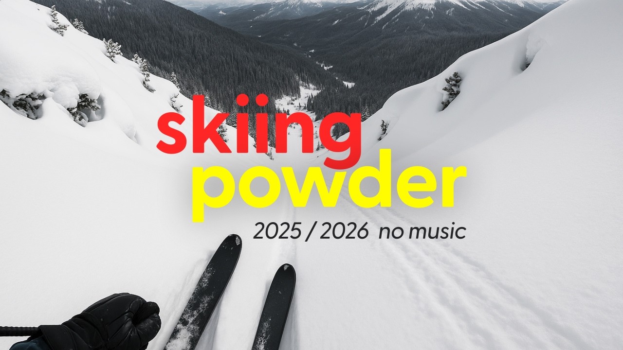 Powder Skiing Raw All Natural Sounds | 1 Hour+