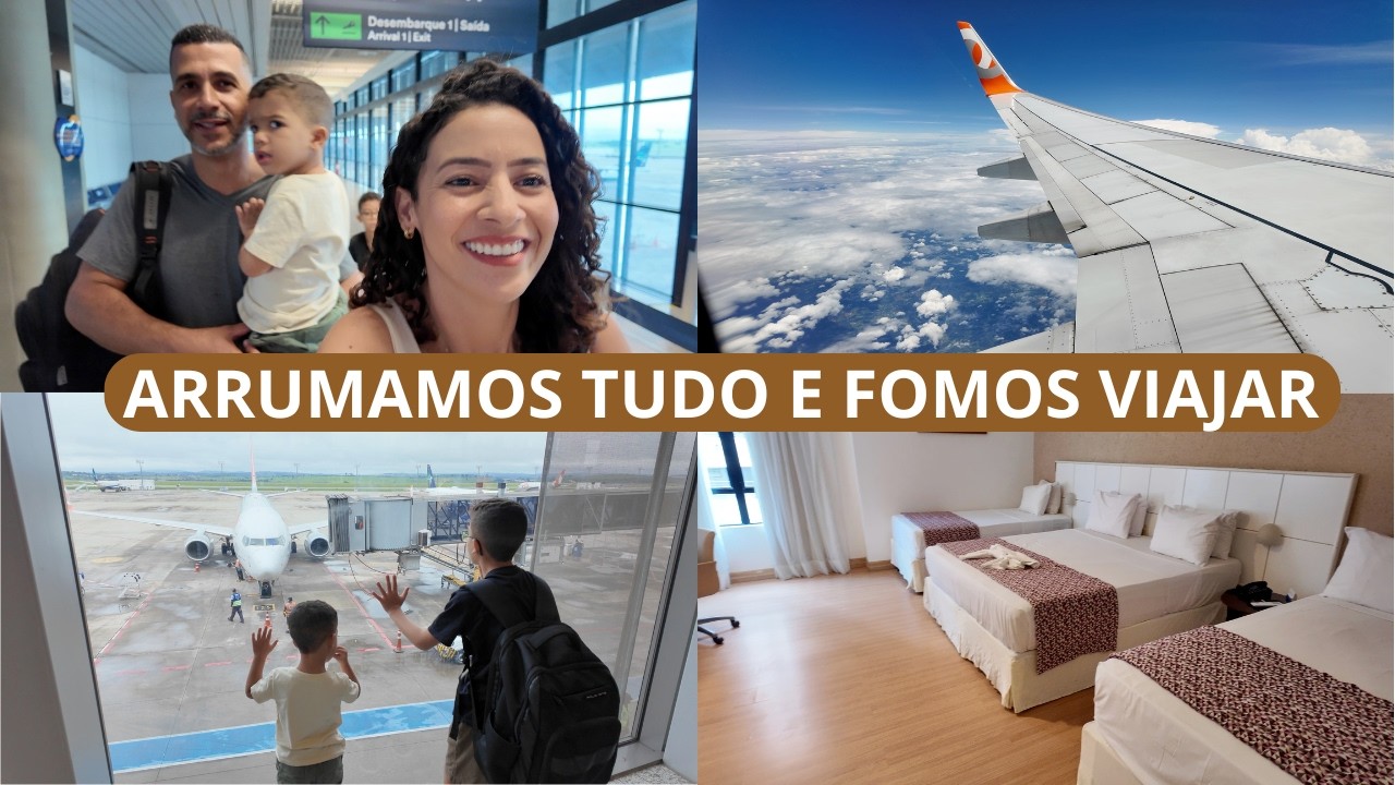 COMEÇOU NOSSA VIAGEM, FALEI PRA ONDE VAMOS, MOSTREI MALA, AEROPORTO E CHEGADA AO NOSSO DESTINO