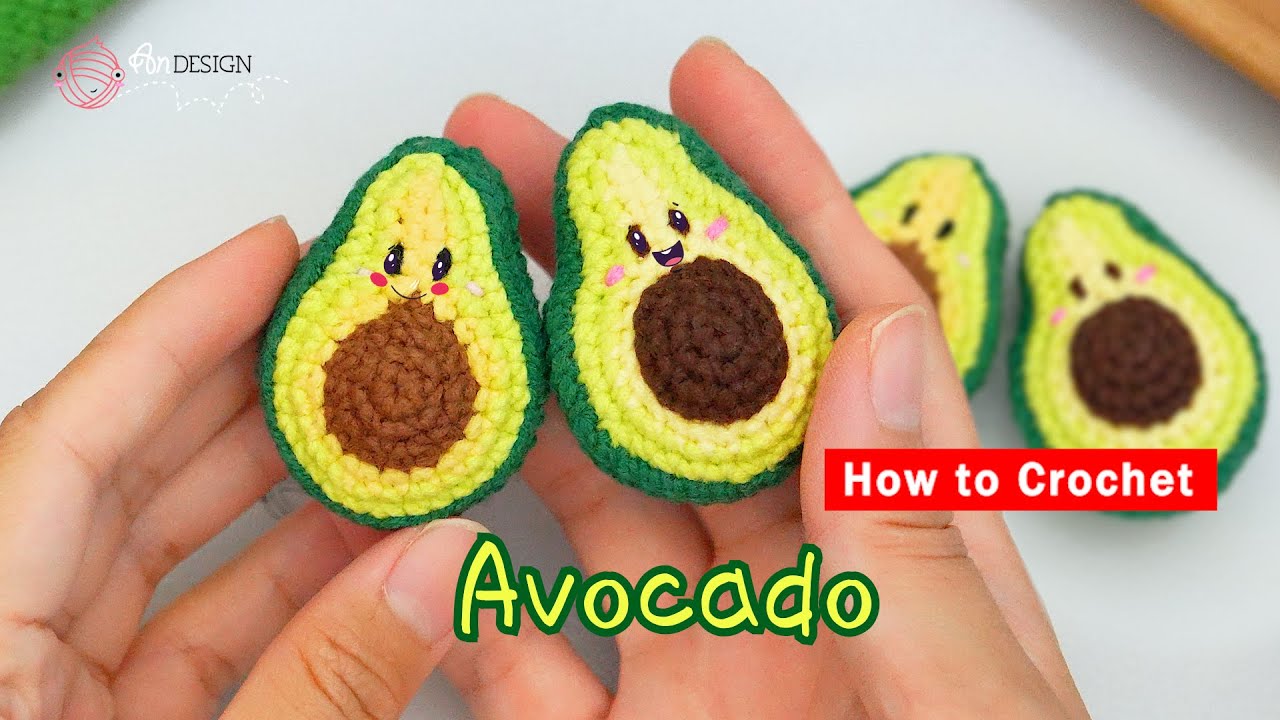 Как связать крючком милый авокадо 🥑 | Простая амигуруми для начинающих | Пошаговое руководство по...