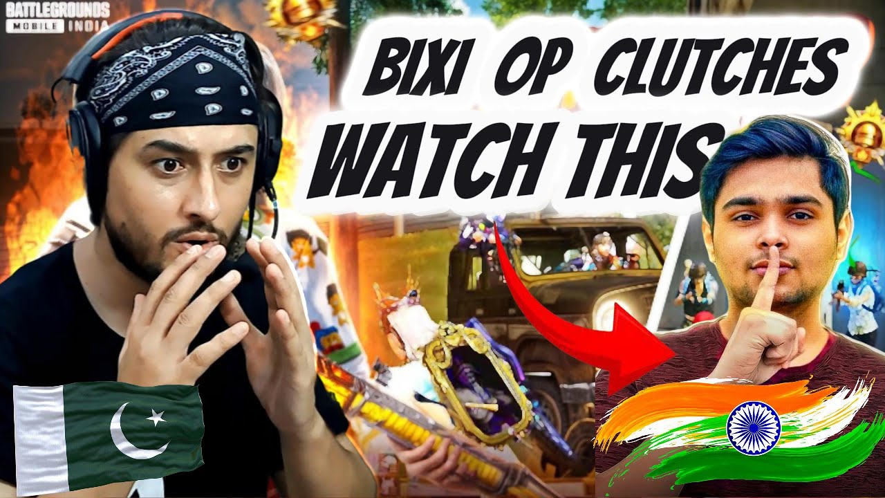 BIXI OP INTENSE CLUTCHES 🔥 INTENSE | SOLO VS SQUAD CLUTCHES | PAKISTANI REACTION ON INDIA #reaction