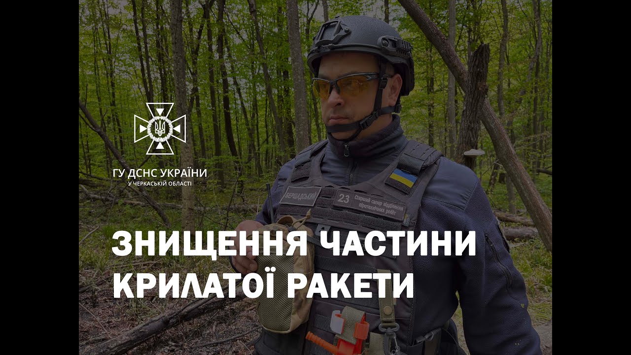 На Звенигородщині піротехніки знищили частину крилатої ракети