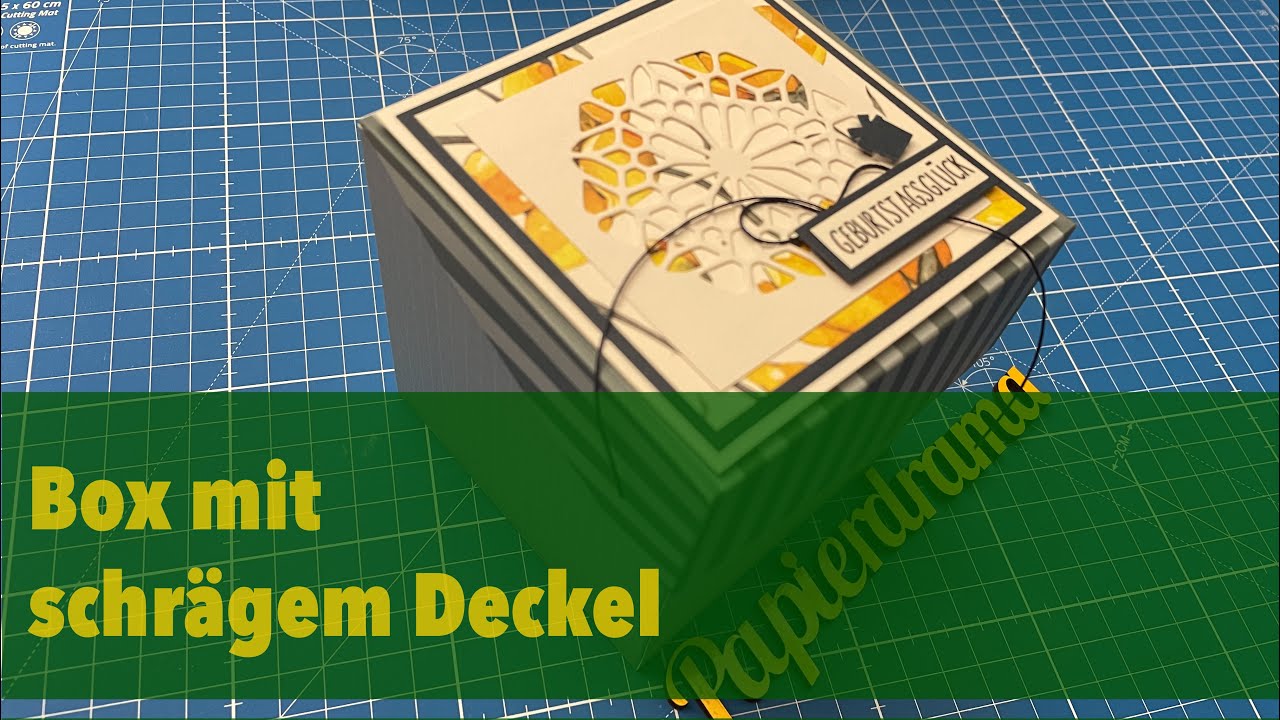 Quadratische Lieblingsbox aus DSP basteln / zum aufklappen / Papieroptimiert / Anfänger geeignet