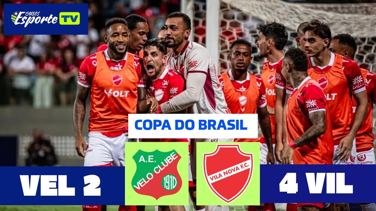 Velo Clube x Vila Nova . Copa do Brasil 2026. Cobran&ccedil;as de p&ecirc;naltis.