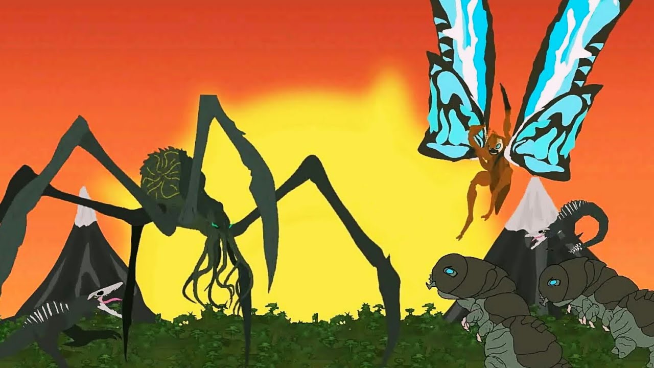 mothra Vs titanus Scylla | gojiramania | titans battle |   Godzilla,mothra,rodan,zilla,skull crawler