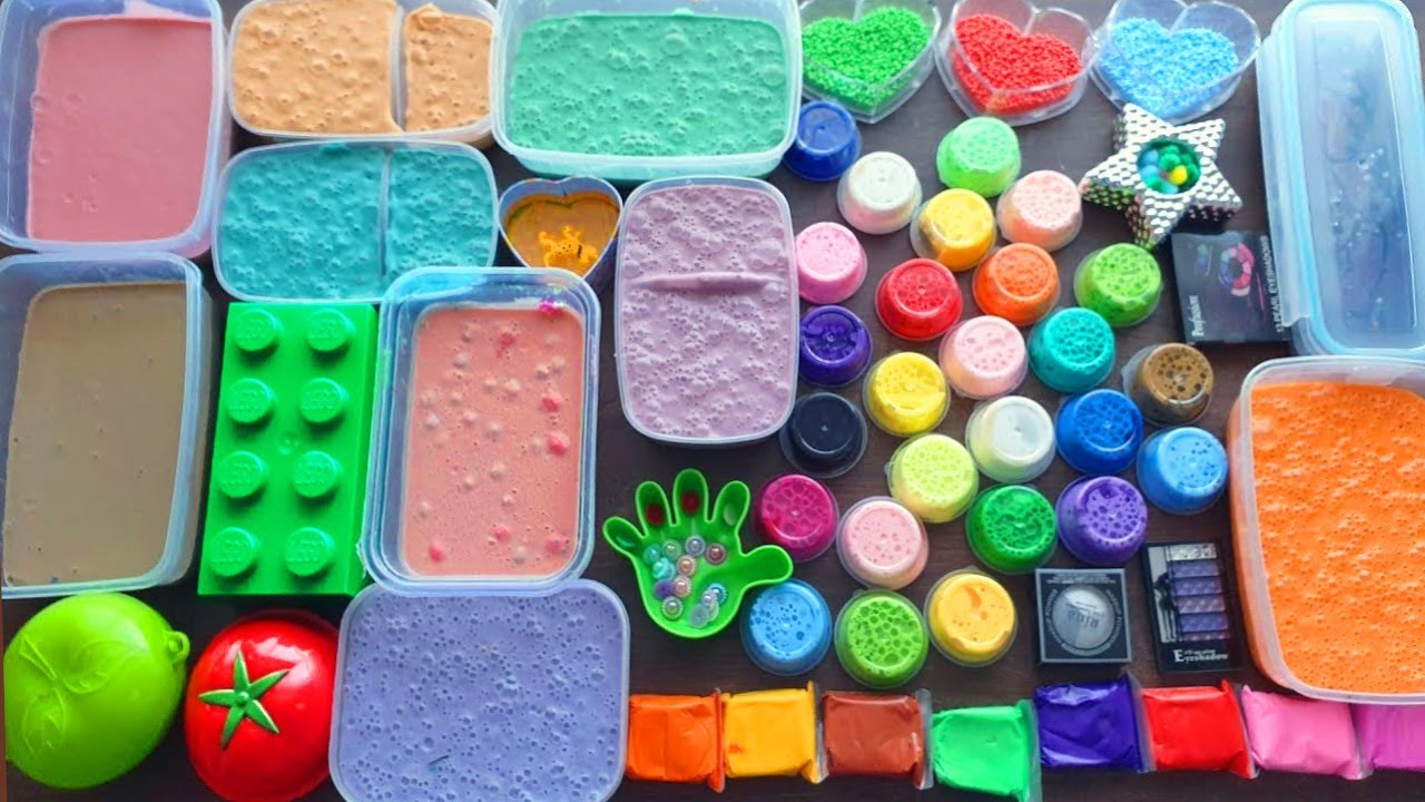 Satisfying Slime Smoothie Mixing Old Slime and Stuff - Izabela Stress