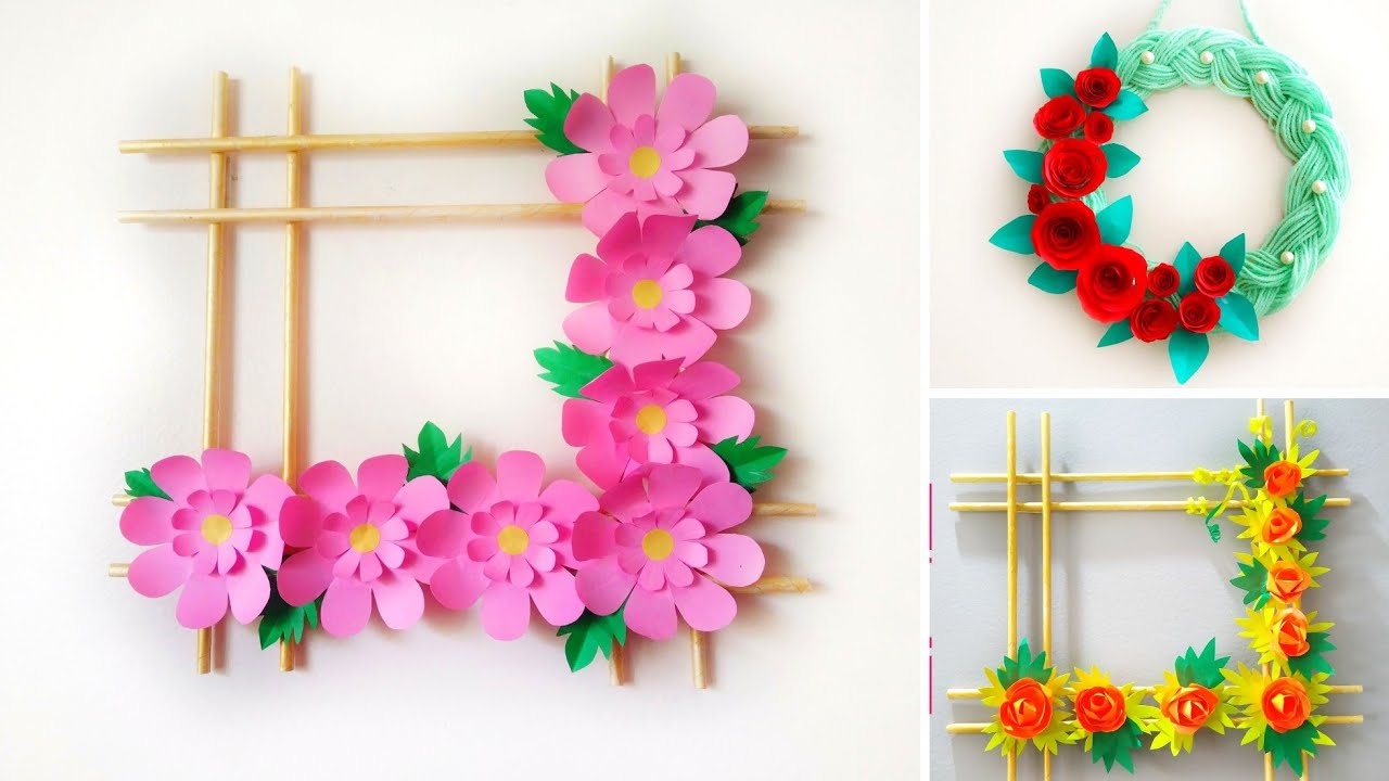 Paper Flower Wall Hanging | Easy Wall Decor Ideas |Newspaper Craft|Paper Craft Easy |Kalakar Supriya