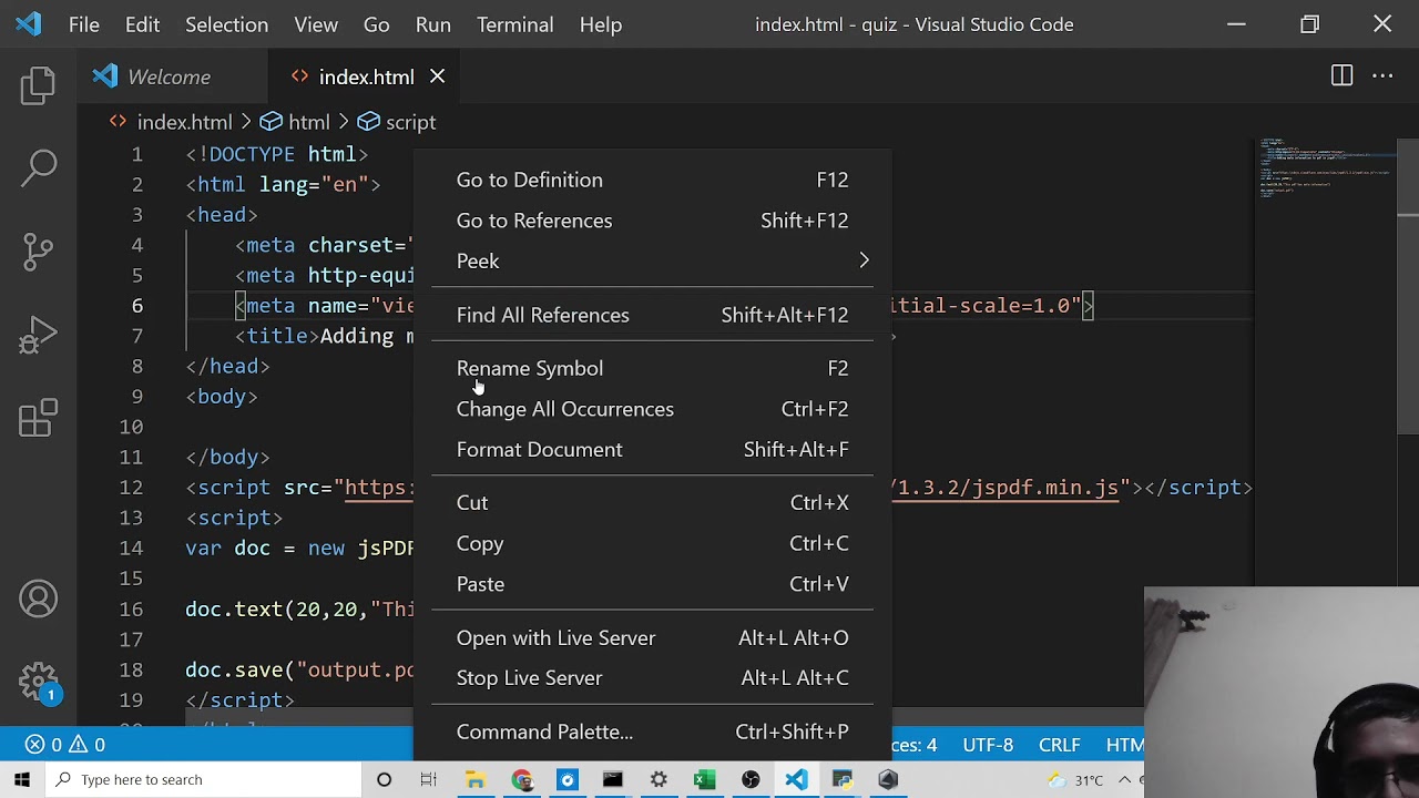 jsPDF Tutorial to Add Meta Data to PDF Document Such as Title,Author,Date,Keywords in Javascript