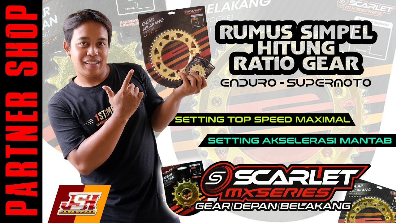REVIEW REKOMENDASI RATIO GEAR DEPAN BELAKANG | GEAR SET  SCARLET MX SERIES #AKSELERASIMANTAB
