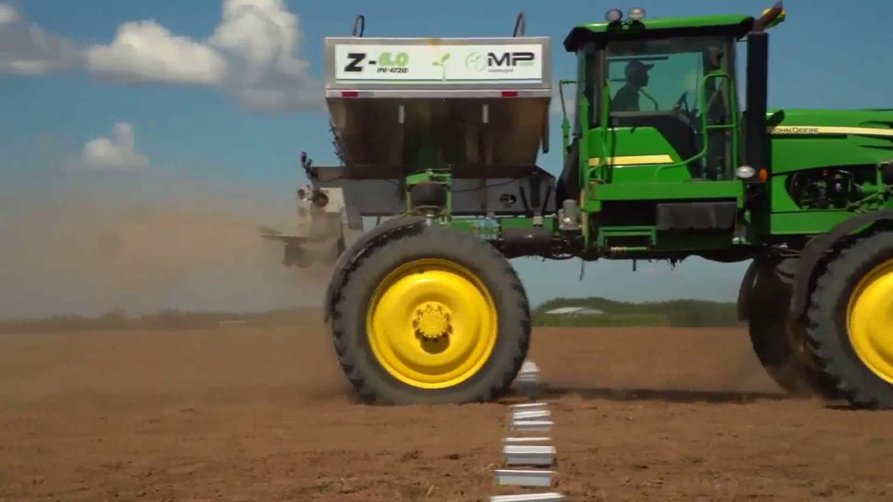 Distribuidores de Fertilizantes - Linha Z  MP Agro - Teste de Bandeja