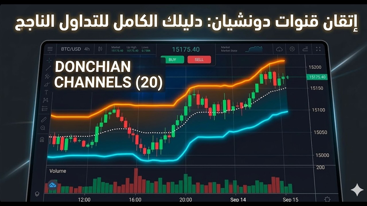 المؤشر الذي يعتمد عليه كبار المتداولين ويكشف بداية الترند قبل الجميع (   DONCHIAN CHANNELS )